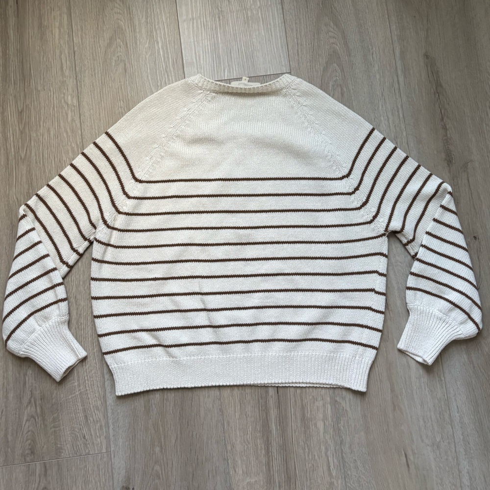 Sezane Leontine Jumper - ecru/camel - Picture 4 of 6